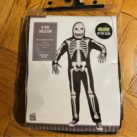 Glow in the Dark X-Ray Skeleton Costume, Men’s XXL 48-52, NWT. - Picture 12 of 12